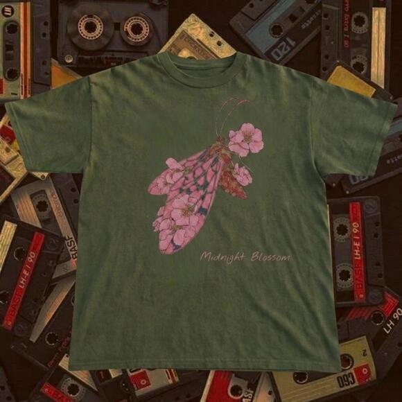 Other - Midnight Blossom Green T Shirt